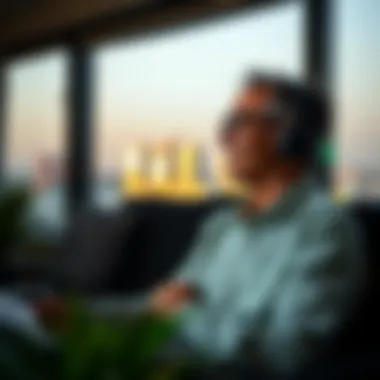Evaluating Customer Satisfaction A satisfied customer reviewing moving company services online