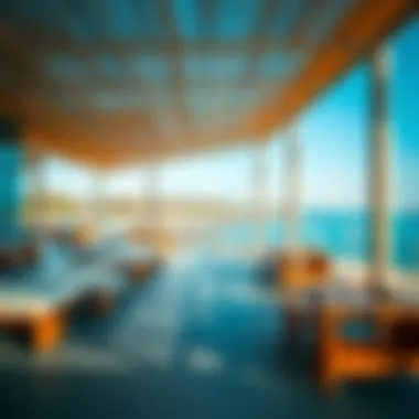 Luxury Amenities at Jebel Ali Beach Luxurious beach amenities and lounge area