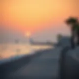 Serene view of Jebel Ali Beach at sunset