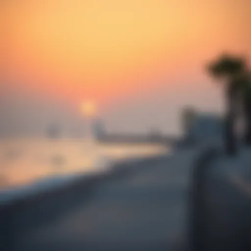 Serene view of Jebel Ali Beach at sunset