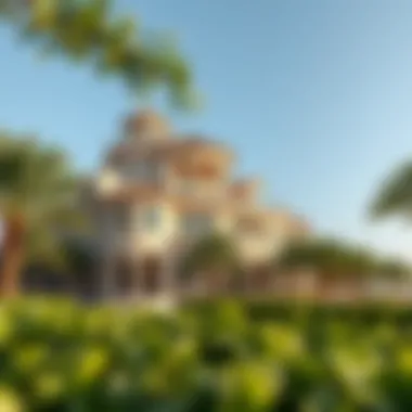 Architectural Beauty of Jumeirah Bay Island Architectural masterpiece on Jumeirah Bay Island surrounded by greenery
