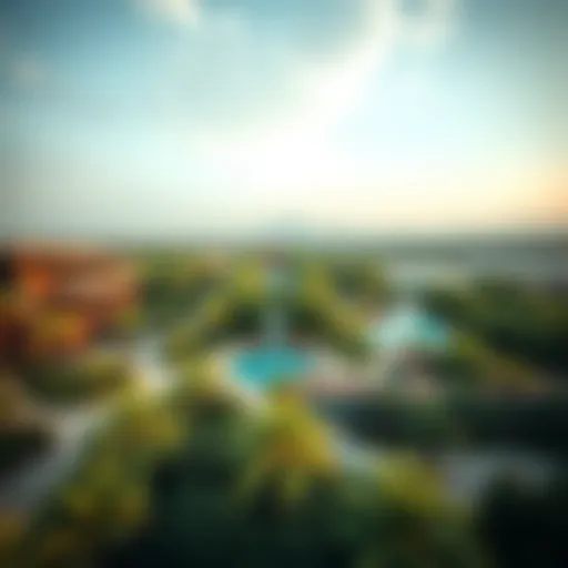 Aerial view of Jungle Park Dubai showcasing the lush greenery and modern attractions