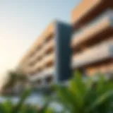 Stunning exterior view of Karama Apartments showcasing modern architecture