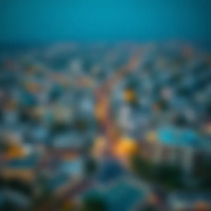 Panoramic view of Karama neighborhood featuring local amenities
