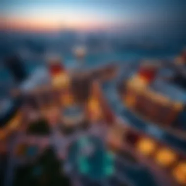 Architectural Marvel of Maitha Plaza Aerial view of Maitha Plaza showcasing architectural design