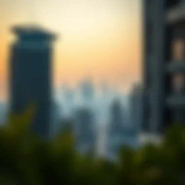 Stunning skyline view of مجمع عوافي in Dubai
