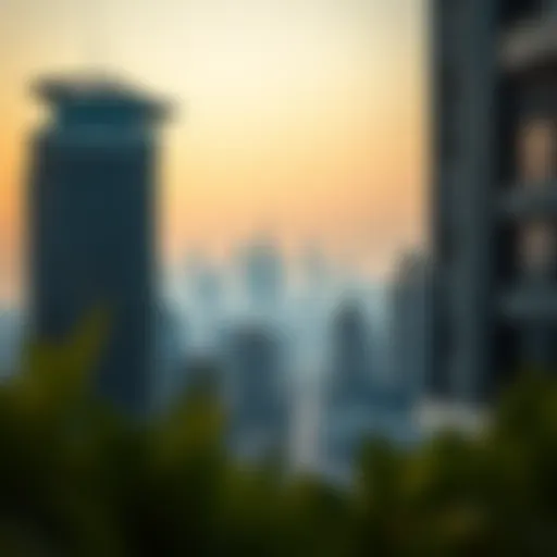 Stunning skyline view of مجمع عوافي in Dubai