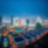 Panoramic view of Meydan skyline