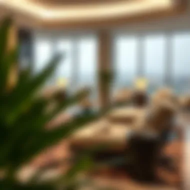 Relaxation zone featuring spa services in the business lounge