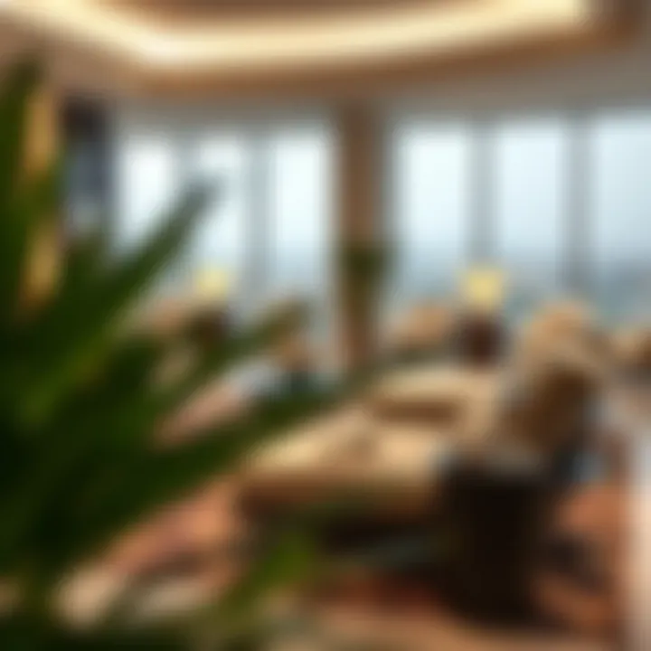 Relaxation zone featuring spa services in the business lounge