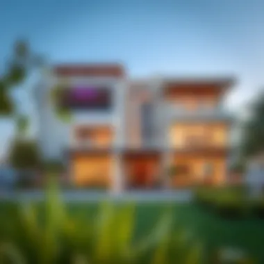 Luxury Property Architecture in Dubai A modern architectural design of a luxury property in Dubai