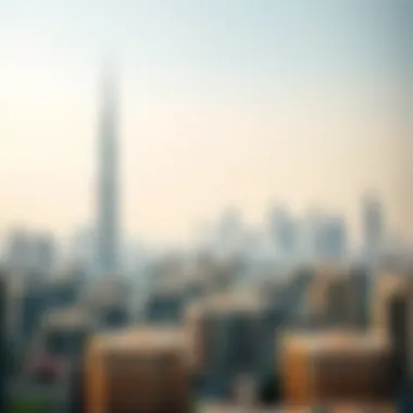 Skyline of Dubai showcasing residential properties