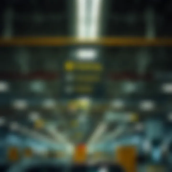 Interior of the parking facility with clear signage for easy navigation