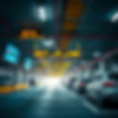 Advanced Technology in Dubai Mall Parking High-tech parking solution with digital displays and automated systems