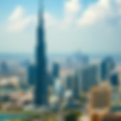 A panoramic view of Dubai's skyline showcasing iconic real estate developments