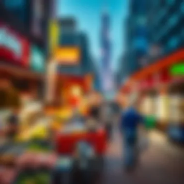 A vibrant market scene reflecting the dynamics of Dubai's real estate market