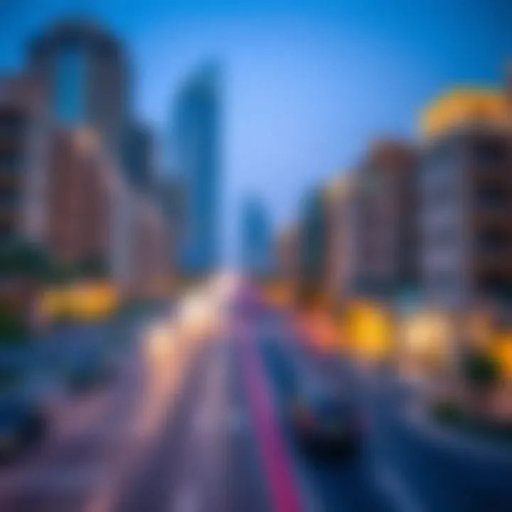 A detailed map marking popular neighborhoods for rentals in Dubai