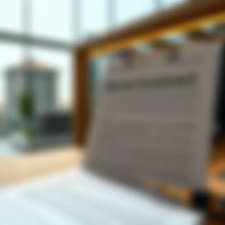 An example of a rental contract with key terms highlighted
