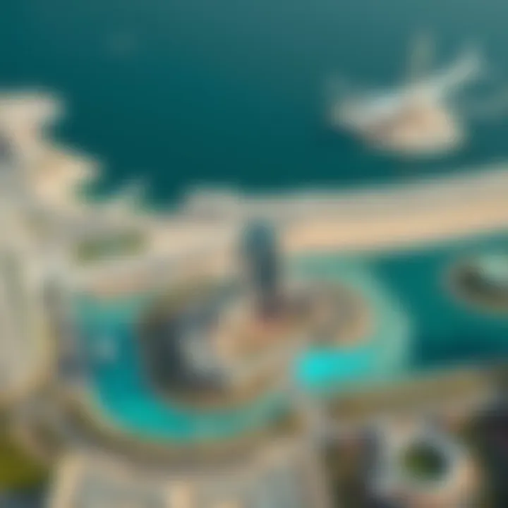 Aerial view highlighting the strategic location of One Za'abeel in Dubai