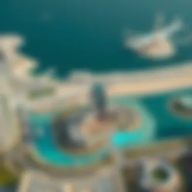 Aerial View of One Za'abeel Location Aerial view highlighting the strategic location of One Za'abeel in Dubai