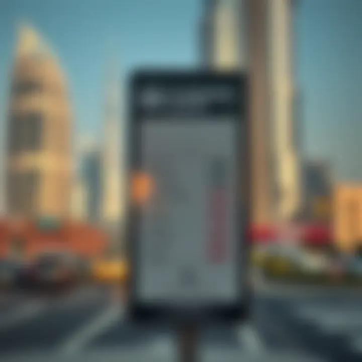 Signage for parking rates at Burj Khalifa