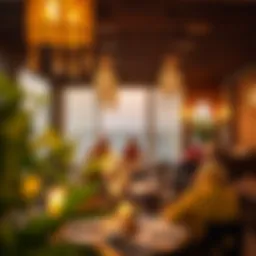 Elegant iftar setting showcasing traditional decorations
