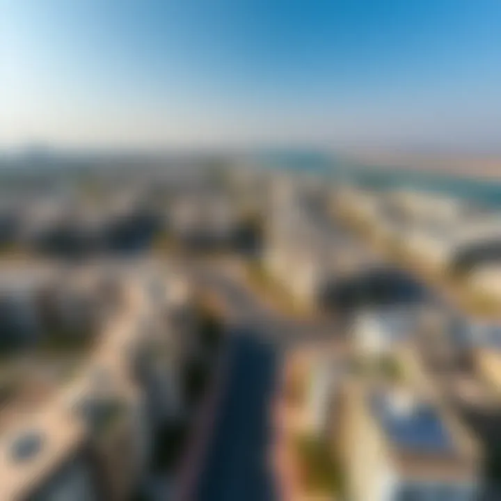 Aerial view of Ras Al Khaimah showcasing modern residential complexes