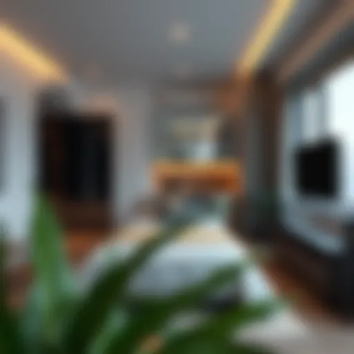 Contemporary studio apartment interior in Al Quoz