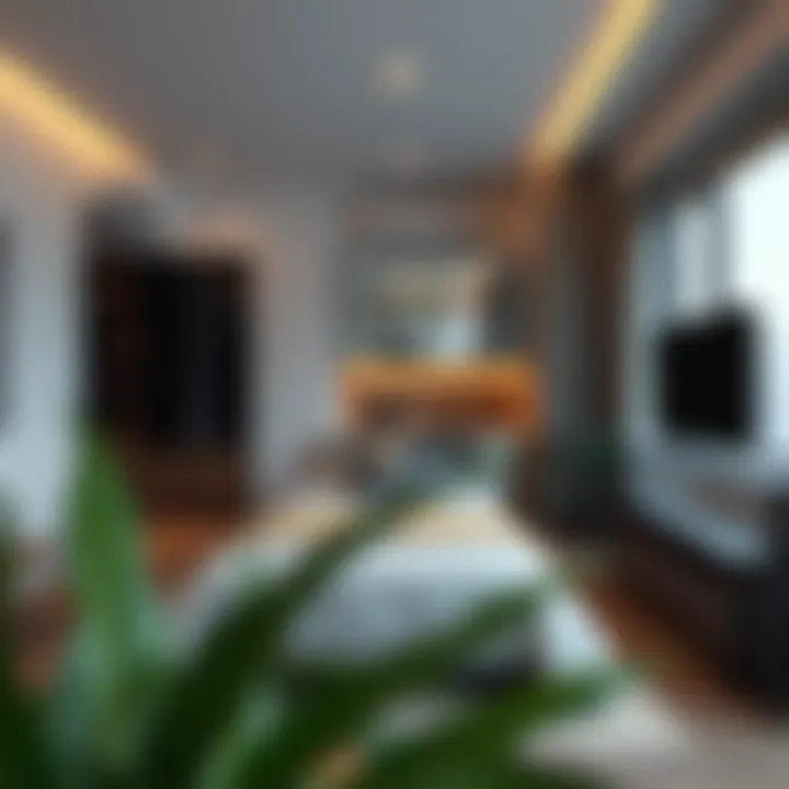 Contemporary studio apartment interior in Al Quoz