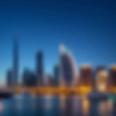 Stunning view of Dubai Marina skyline featuring luxury residential towers