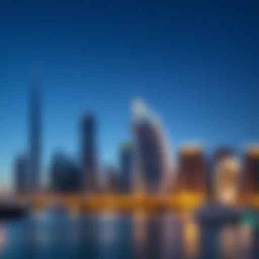 Stunning view of Dubai Marina skyline featuring luxury residential towers