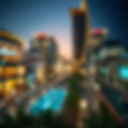 Stunning architectural view of Rove City Walk