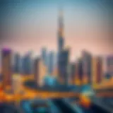 Skyline view of Dubai showcasing luxurious real estate developments