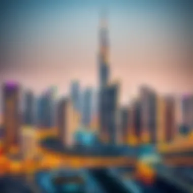 Skyline view of Dubai showcasing luxurious real estate developments