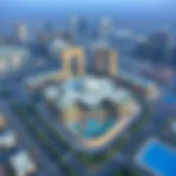 Aerial view of Safa One showcasing its unique architectural design amidst Dubai's skyline