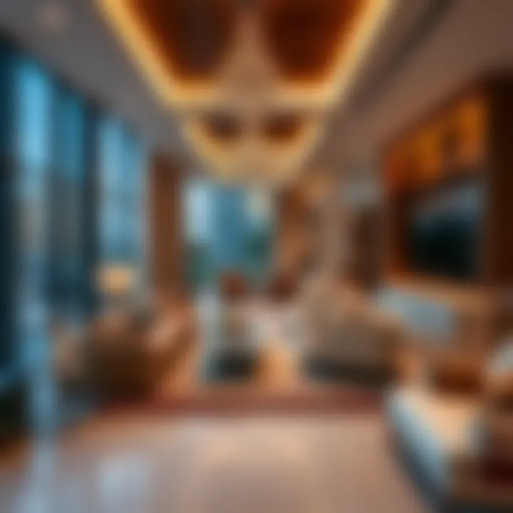 Luxurious interiors of a residential property in Spinneys Town Square.