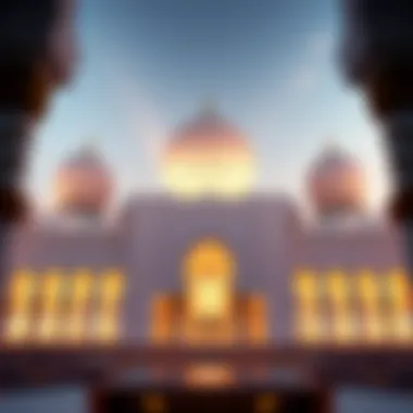Sheikh Zayed Grand Mosque - Architectural Marvel A stunning view of the Sheikh Zayed Grand Mosque showcasing intricate architectural details