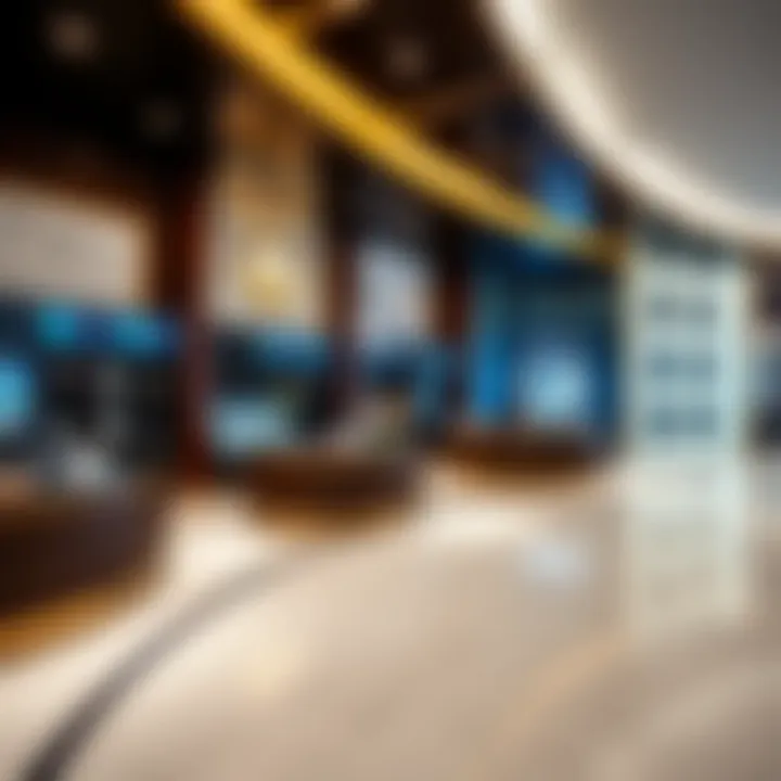 Elegant customer service area in The Dubai Mall