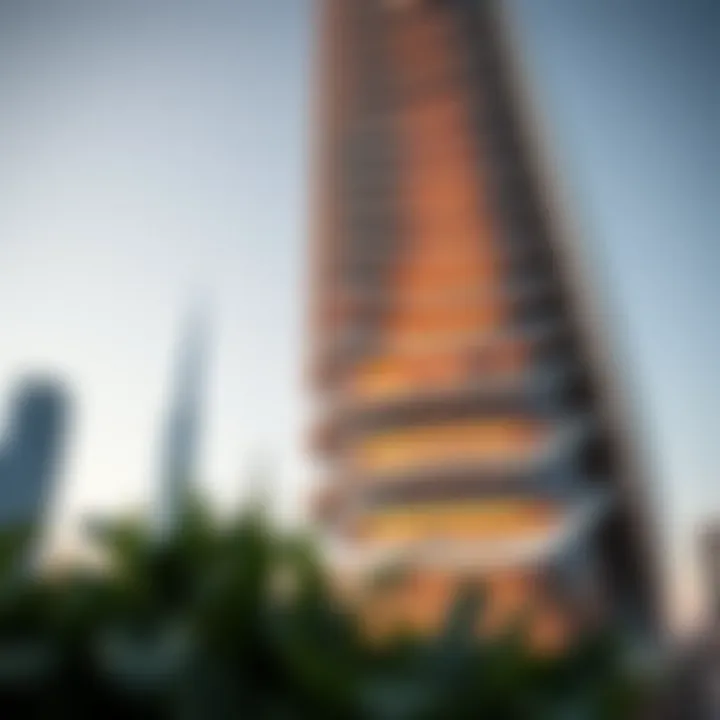 Architectural details showcasing the innovative design of the Oceanic Tower