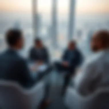 Economic Impact Discussion on Oceanic Tower Market analysts discussing the economic impact of the Oceanic Tower