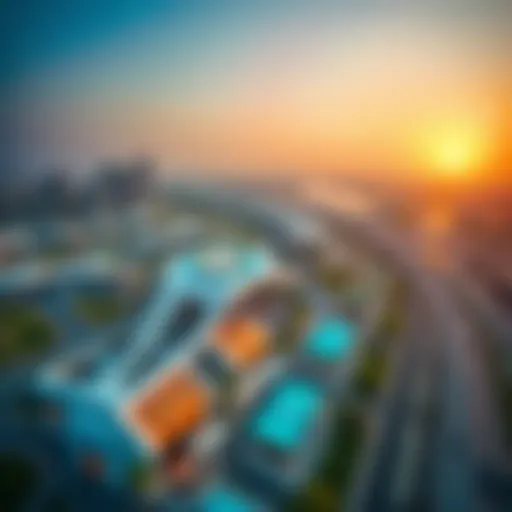 Aerial view of Al Naimiya showcasing modern architecture