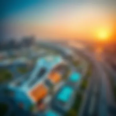 Aerial Perspective of Al Naimiya Aerial view of Al Naimiya showcasing modern architecture