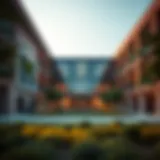 A prestigious British curriculum school in Abu Dhabi showcasing its modern architecture and facilities