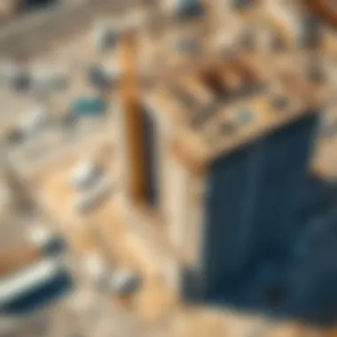 Aerial View of Real Estate Construction Aerial view of a large real estate project under construction
