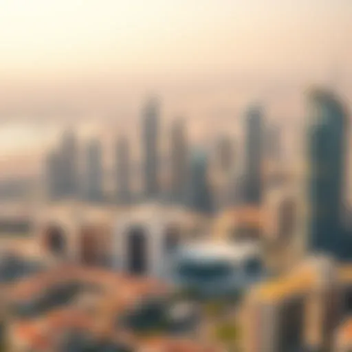 Skyline of Dubai showcasing iconic real estate developments