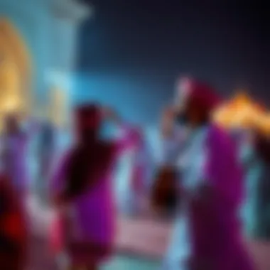 Traditional UAE cultural celebration with music and dance