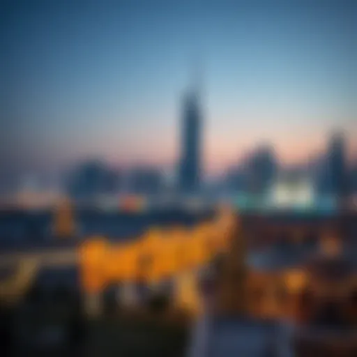 UAE skyline with festive decorations representing holiday ambiance