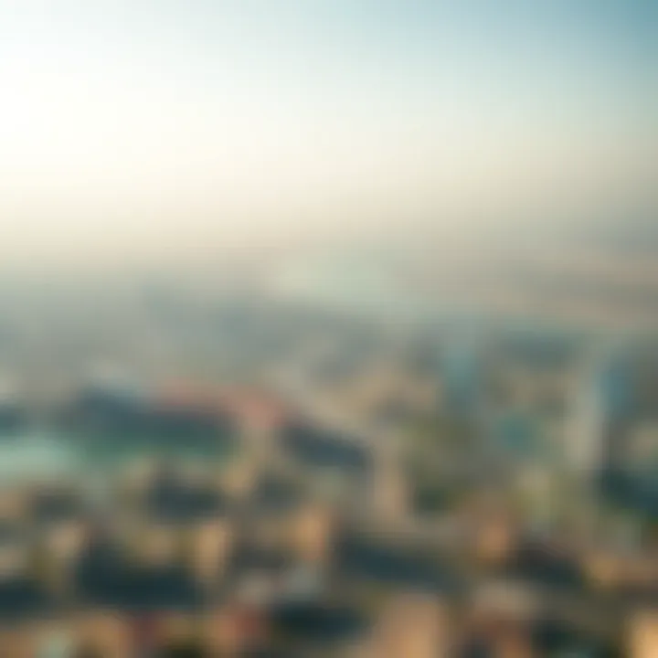 Aerial shot of the Al Gadheer area revealing its strategic location within Dubai.