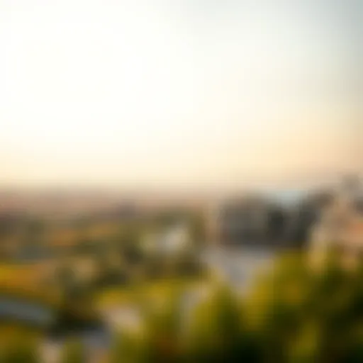 Panoramic view of Al Gadheer showcasing its modern architecture and landscape.