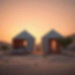 Modern caravan architecture in Hatta